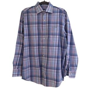 Peter Millar Multi-Color Plaid Cotton Shirt M